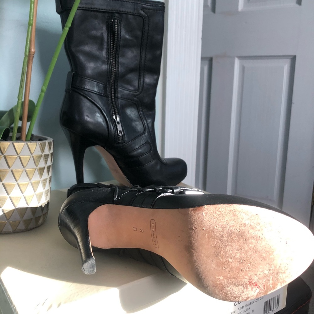 Coach Black Marsha Boot Size 8 - image 6